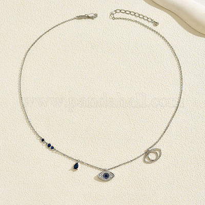 Ожерелье с подвеской из латуни с микропаве и кубическим цирконием для женщин ZL4013-1