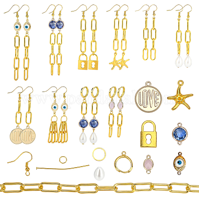 DIY Jewelry Making Finding Kit, Inlcluding Iron Earring Hooks