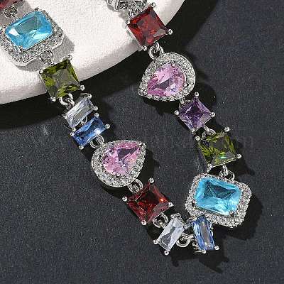 Браслеты-цепочки с прямоугольными BJEW-G764-07P-1