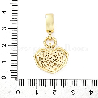 Латунные микропаве прозрачные подвески с фианитом KK-S510-31G-06-1