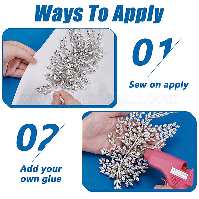 1 набор шпилек для волос из цинкового сплава со стразами&nbsp;AJEW-FG0005-22-1