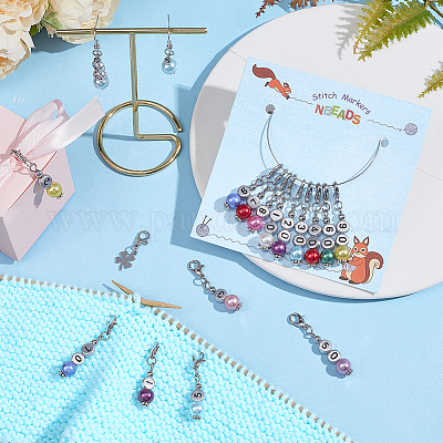 Акриловые маркеры петель для подвески с имитацией жемчуга HJEW-AB00331-1