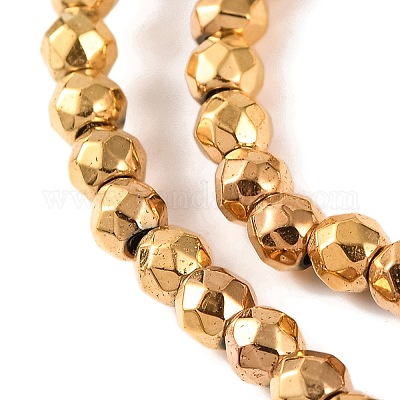 Гальванические нити из синтетических немагнитных гематитовых бусин G-H027-B01-02-1