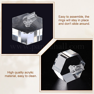 Акриловые держатели для колец&nbsp;RDIS-WH0020-02A-01-1