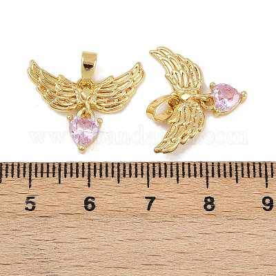 Латунные микро проложить кубического циркония подвески KK-F908-02G-02-1