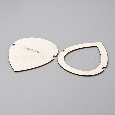 12 шт. шаблон для вырезания листьев/цветов в технике макраме из дерева DIY-WH0049-08-1