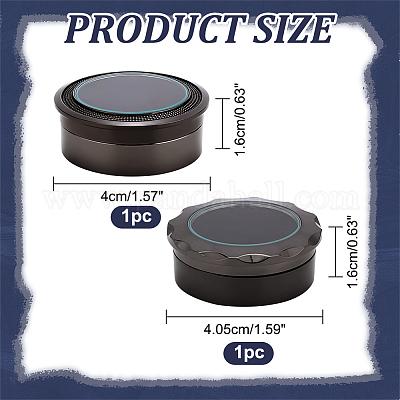 2 шт. 2 стиля ящиков для хранения россыпью алмазов из нержавеющей стали CON-PH0002-98-1