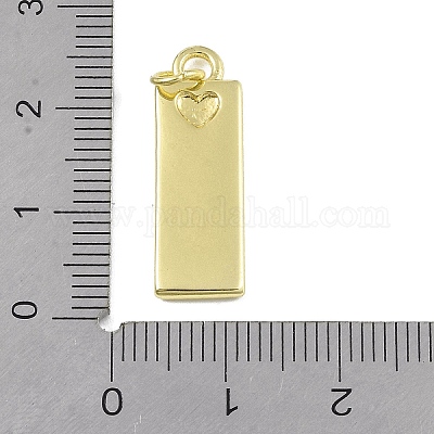 Латунные микропаве прозрачные подвески с фианитом KK-P266-06G-R-1