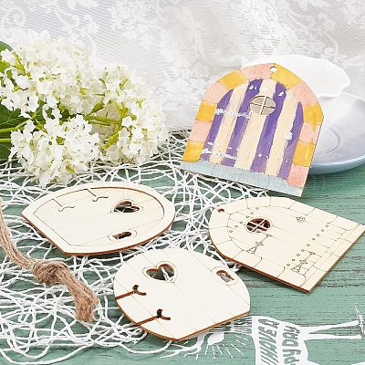 20 шт. 2 стиля кабошонов из натурального дерева WOOD-NB0001-72-1