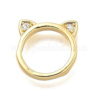 Латунная оправа из бусинок из прозрачного кубического циркония с микропаве KK-S508-34G-1