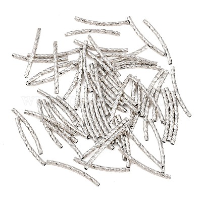 Латунные текстурированные изогнутые трубчатые бусины&nbsp;KK-H250-01B-P-1