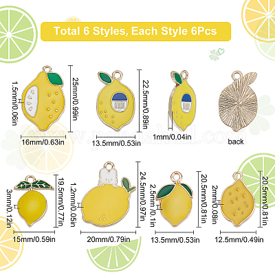 Wholesale SUNNYCLUE 1 Box 36Pcs Lemon Charm Lemon Enamel Charms Yellow  Fruit Rabbit Easter Holiday Bunny Charms for Jewelry Making Charm  Thanksgiving Harvest Earrings Necklace Bracelet Keychain DIY Craft Adult 