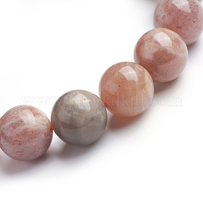 Натуральный Sunstone браслеты простирания BJEW-E373-10mm-04-1