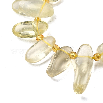 Естественный лимонный кварц нитей бисера G-Z091-A16-1