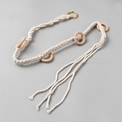 Вешалки для растений макраме из хлопка AJEW-WH0348-470B-1