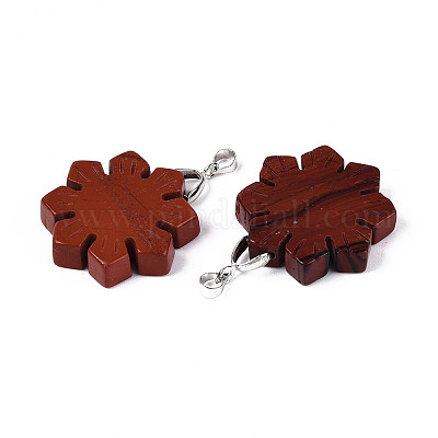 Природные красной яшмы подвески G-T144-12E-1