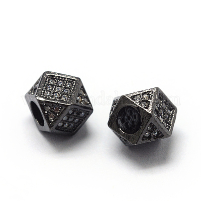 Стойки обшивки латунь кубического циркония бусы&nbsp;LS-ZIRC-S029-02B-1