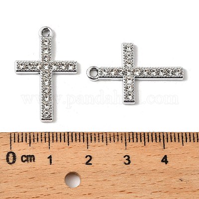 Подвески со стразами из сплава с ультрафиолетовым покрытием FIND-A054-09P-1