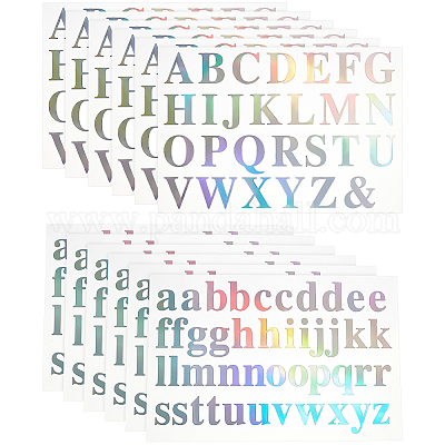  12 Sheet Colorful Letter Stickers Alphabet Letter and