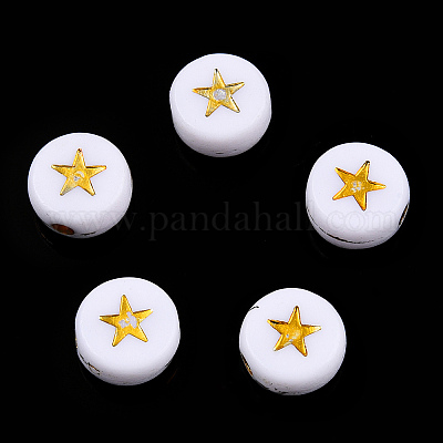 Непрозрачные акриловые бусины X-PACR-N006-006A-01A-1