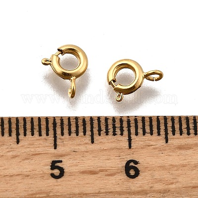 Экологически чистые латунные пружинные кольцевые застежки KK-D082-01E-G-1