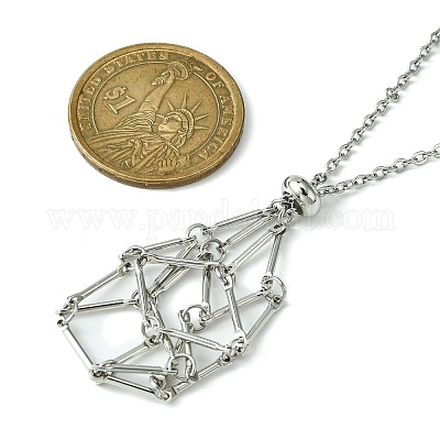 Мешочек для макраме из нержавеющей стали 304 NJEW-JN04468-07-1