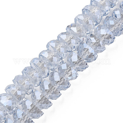Galvanisieren transparente Glasperlen Stränge&nbsp;EGLA-N002-37-F04-1