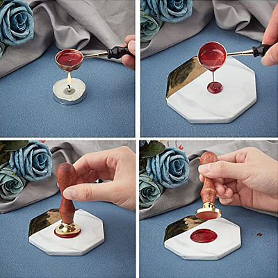 Craspire Siegelstempel Rose - 25mm Messing Stempelkopf Für Wachssiegel Auf Einladungen