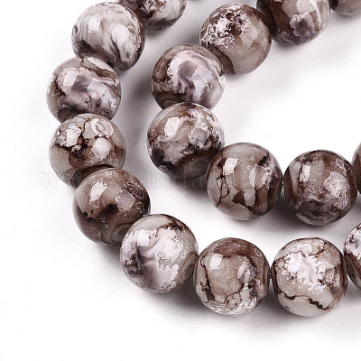 Выпечка окрашенные стеклянные бусины пряди X1-DGLA-N003-10mm-A05-1