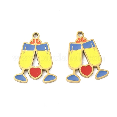 Подвески из нержавеющей стали 304 с эмалью STAS-G360-04G-07-1