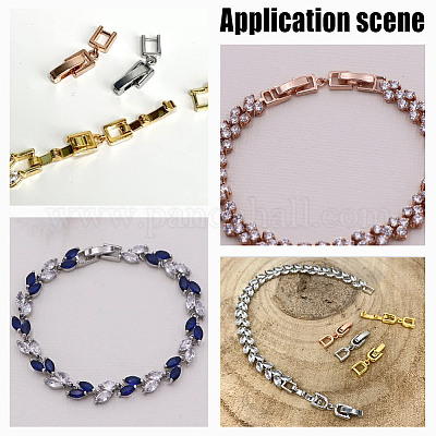 16 шт. 8 стиля экологически чистых латунных застежек для часового ремешка KK-AR0003-51-1