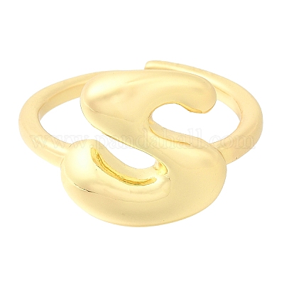 Стойка покрытие латунь открытые манжеты кольца RJEW-S394-01G-S-1