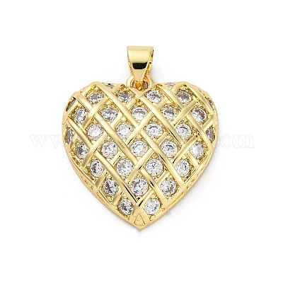 Латунные микро проложить кубического циркония подвески KK-U066-04C-G-1