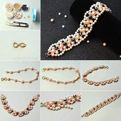 Wholesale Barely Pink Mix Pearlized Glass Pearl Beads 