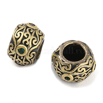 Стойки обшивки латунь микро проложить кубического циркония бусы KK-G475-02AB-1