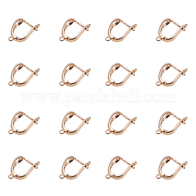 Латунные серьги-кольца с застежкой сзади KK-L148-07-1