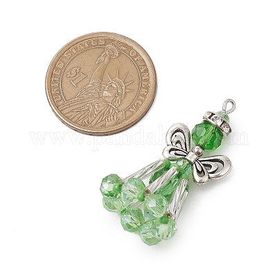 Подвески-ангелы из стеклянного бисера ручной работы PALLOY-MZ00497-1