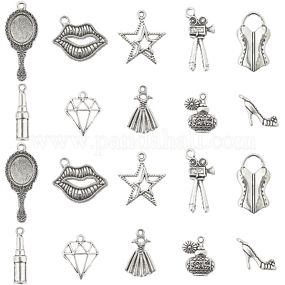 60шт. 10 стиля подвески из сплава в тибетском стиле TIBEP-SC0003-21-1