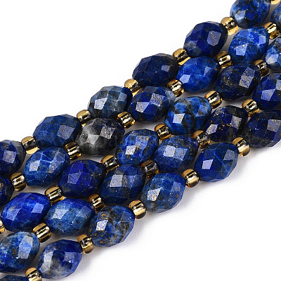 Natürlicher Lapislazuli Perlenstränge&nbsp;G-N342-53-8x6-10-1