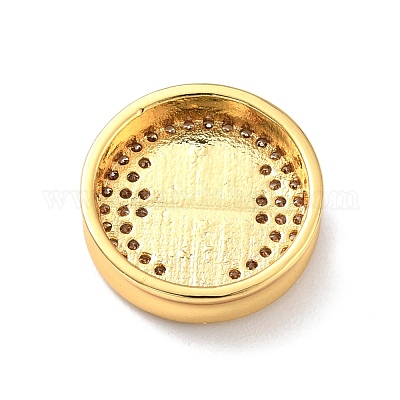 Латунные микропаве из прозрачного кубического циркония KK-E001-01G-1