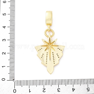 Латунные микро проложить кубического циркония подвески KK-S510-09G-1