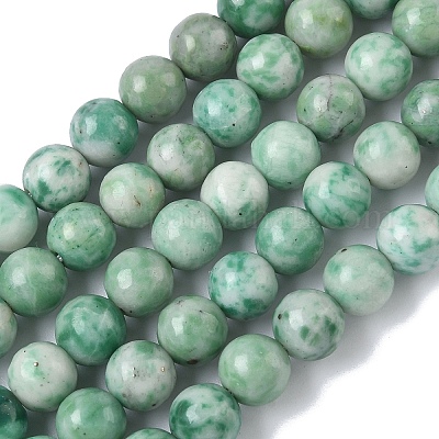 Натуральные зеленые пятна яшмовых нитей&nbsp;G-L651-A01-8mm-1