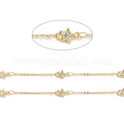 Прозрачные цепочки со звездочками из кубического циркония CHC-SZ0001-60-1