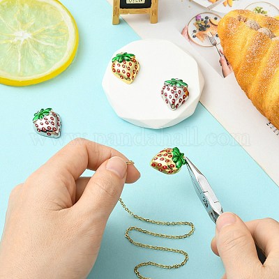 4шт 2 цвета латунные подвески с эмалью KK-CJ0003-25-1