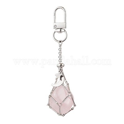 Латунный мешочек макраме пустой держатель для камня кулон украшение HJEW-JM03305-02-1