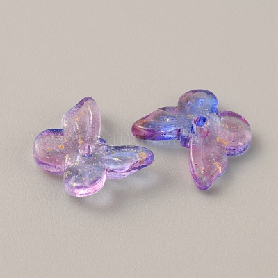 Perles de lampwork de sable doré faites à la main&nbsp;LAMP-WH0001-11F-1