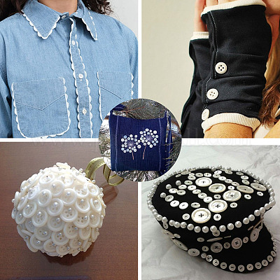 136 шт. 5 стильных смоляных кнопок RESI-TA0004-09B-1