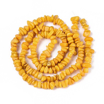 Окрашенные натуральные желтые нефритовые бусинки G-ZX005-13E-1