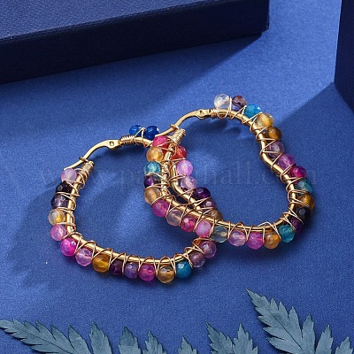 201 серьги-кольца из нержавеющей стали EJEW-JE04117-1