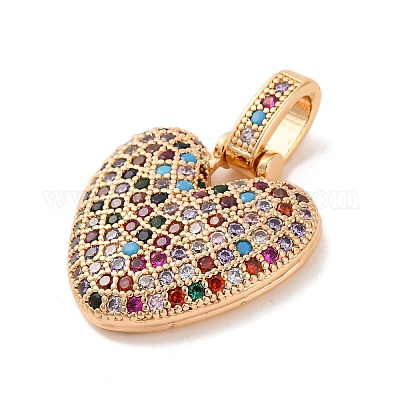 Латунные микро проложить кубического циркония подвески KK-C076-29V-G02-1